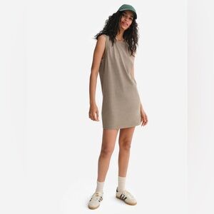 MATE the Label Organic Texture Muscle Tank Dress (Ash)